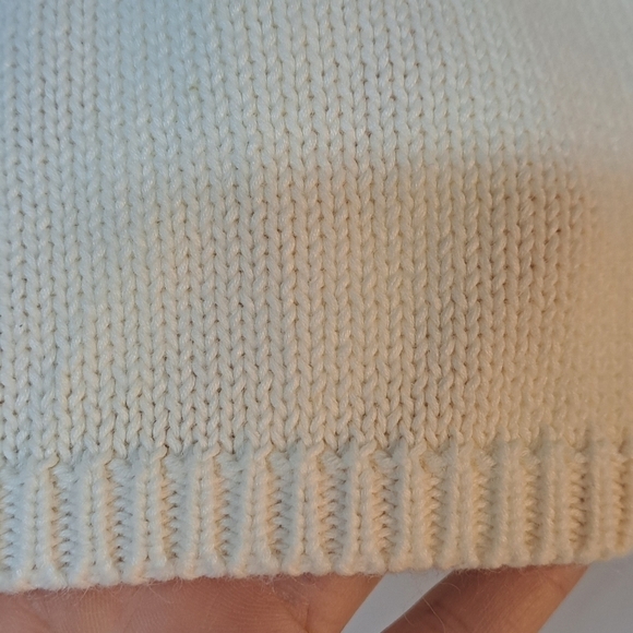 80s 90s RARE Floral Print Hand Knit Crewneck Cardigan Sweater Large  Cottagecore - Picture 10 of 16